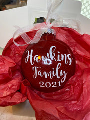Custom Glitter Ornament