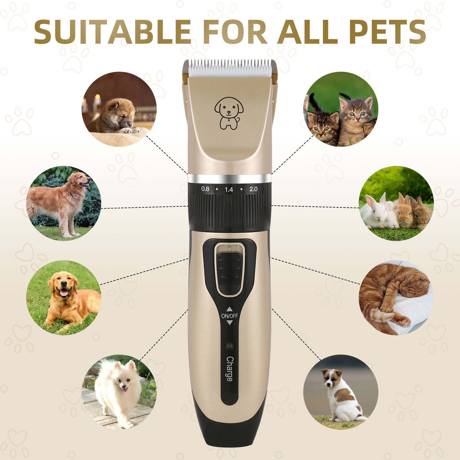 Pet Hair Clippers, Electric Clippers, Dog Hair Clippers, Cat Shavers, Hair Clippers, Dog Hair Clippers, Hair Clippers, 11-piece Set