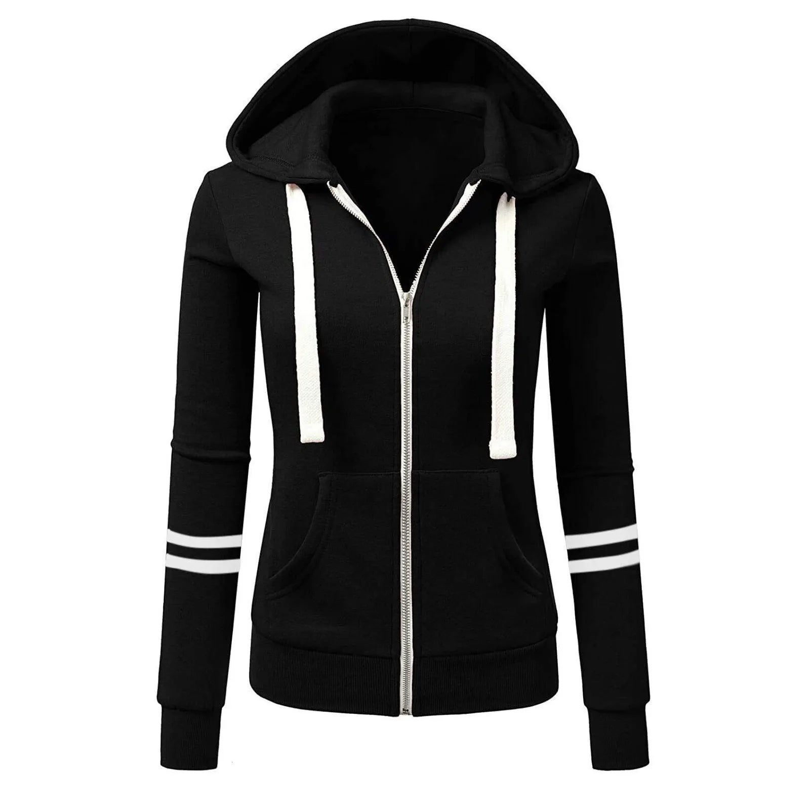 Women Autumn Long Sleeve Hoodies Cardigan Ladies Zip-up Hooded Sweatshirts Jacket Casual Slim Fashion Ladies Hoodies Femme