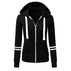 Women Autumn Long Sleeve Hoodies Cardigan Ladies Zip-up Hooded Sweatshirts Jacket Casual Slim Fashion Ladies Hoodies Femme