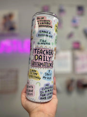 Teacher Daily Affirmations Tumbler