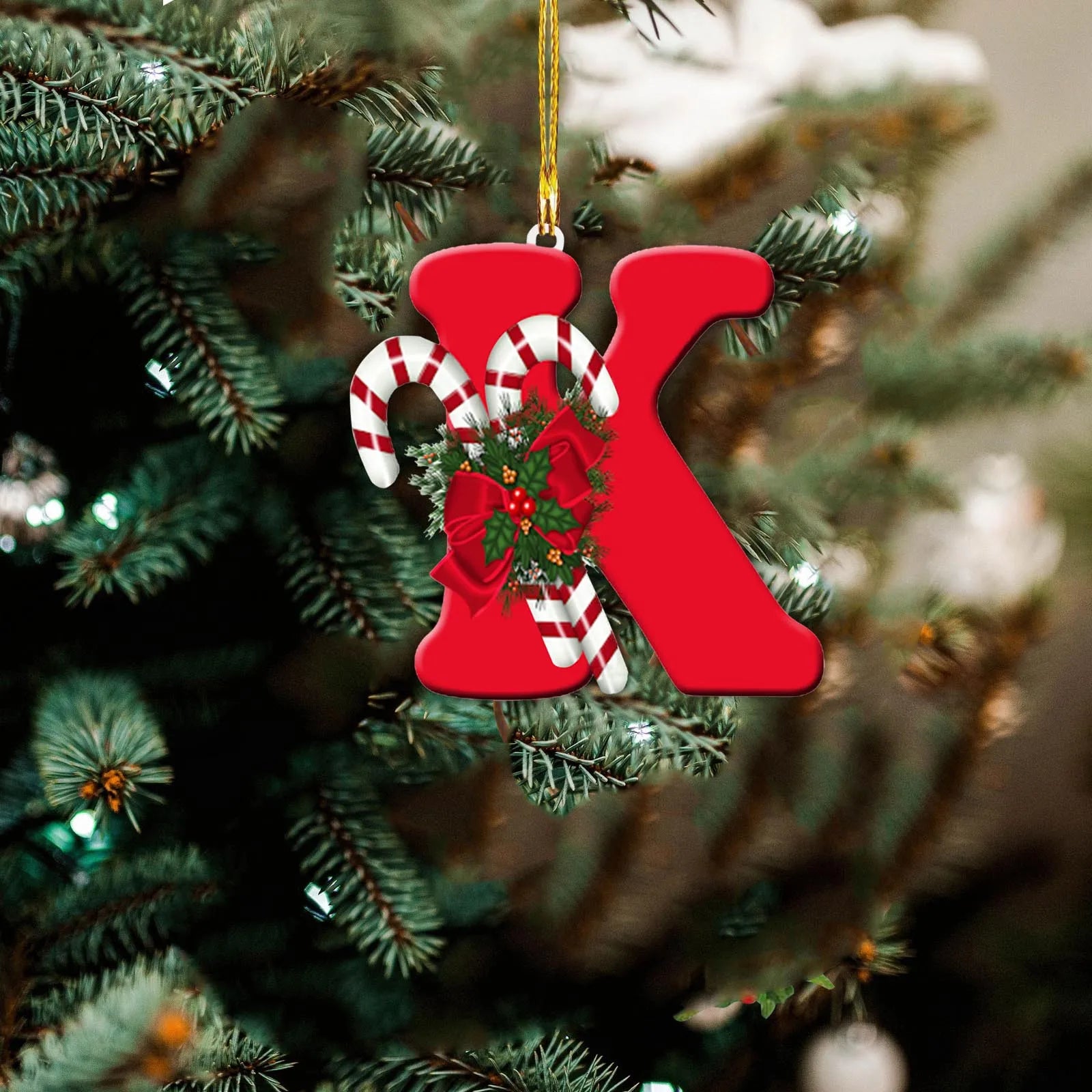 Christmas Room Decoration New Christmas Pendant Acrylic 26 Letter Pendant Hanging Christmas Tree Ornament DecoraçãO De Natal