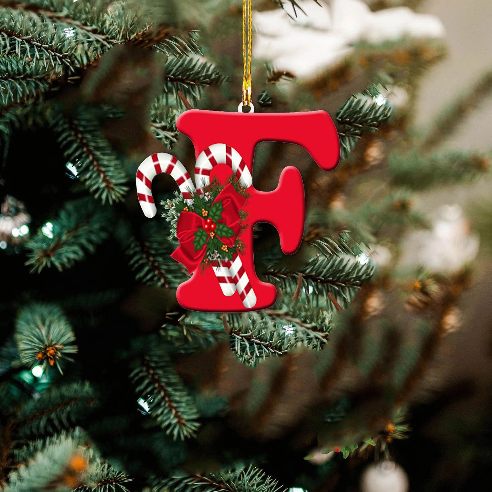 Christmas Room Decoration New Christmas Pendant Acrylic 26 Letter Pendant Hanging Christmas Tree Ornament DecoraçãO De Natal