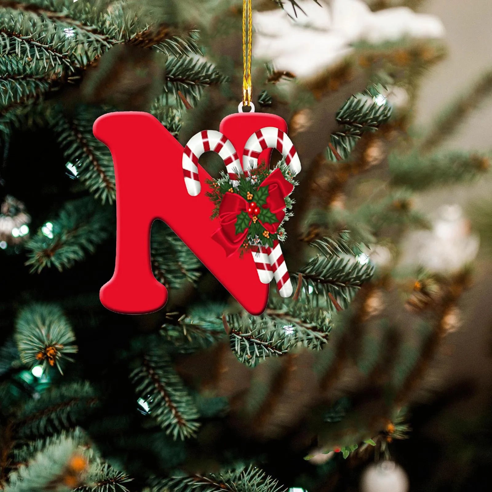 Christmas Room Decoration New Christmas Pendant Acrylic 26 Letter Pendant Hanging Christmas Tree Ornament DecoraçãO De Natal