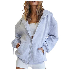 Women'S Casual Loose Cardigan Sweatshirt Solid Color Pocket Peplum Sweater Daily Commuter Street Style Hooded Sweatshirt