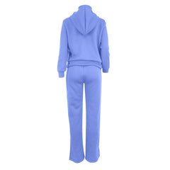 Dress for Women plus Size Women's Pure Color Fall And Winter Fashion And Warm Casual Hoodie Joggers Sweater Suit for Women Set
