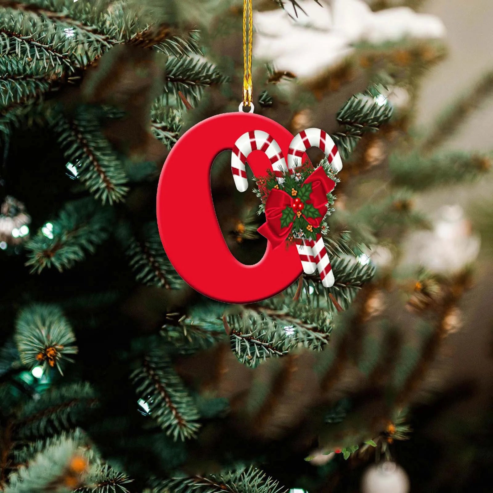 Christmas Room Decoration New Christmas Pendant Acrylic 26 Letter Pendant Hanging Christmas Tree Ornament DecoraçãO De Natal