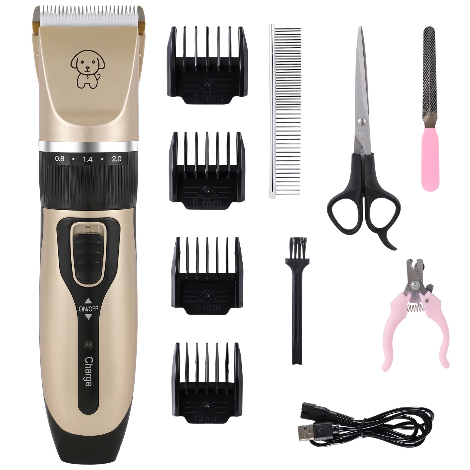 Pet Hair Clippers, Electric Clippers, Dog Hair Clippers, Cat Shavers, Hair Clippers, Dog Hair Clippers, Hair Clippers, 11-piece Set