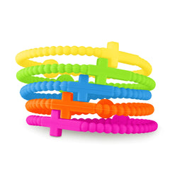 Ryan & Rose Jesus Bracelets - Cross Silicone Bracelet Neon Small